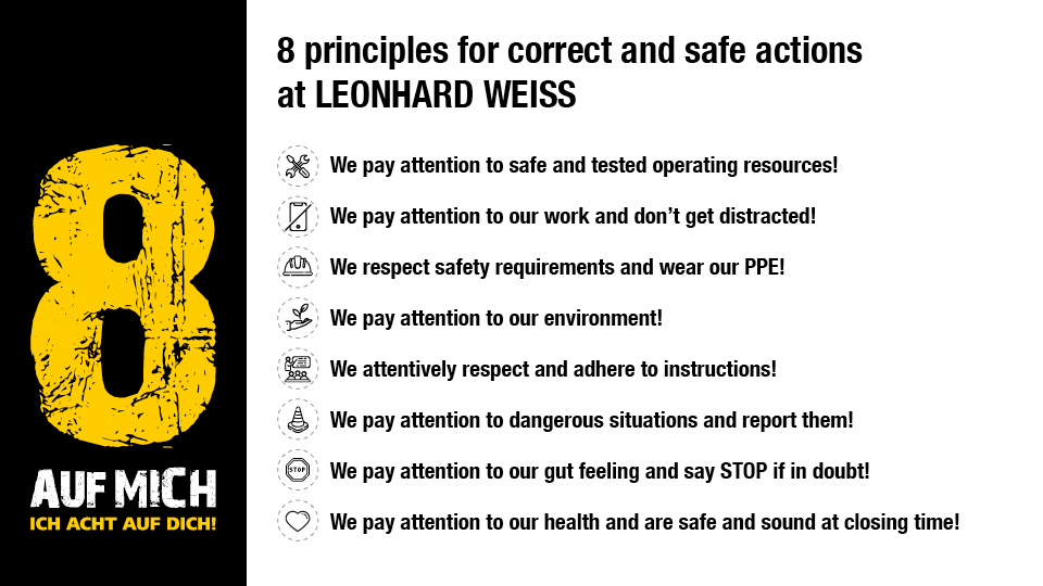  8 Grundsätze zum richtigen und sicheren Handeln